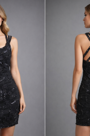 Norah Black Beaded Dress